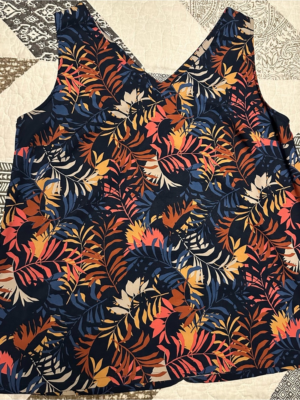 Eddie Bauer Tank Top with front/back V-Neck